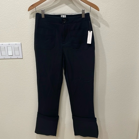 Anthropologie Maeve Black Cuffed Pants—BEAUTIFUL!! New with Tags—Size 27 - Picture 1 of 8